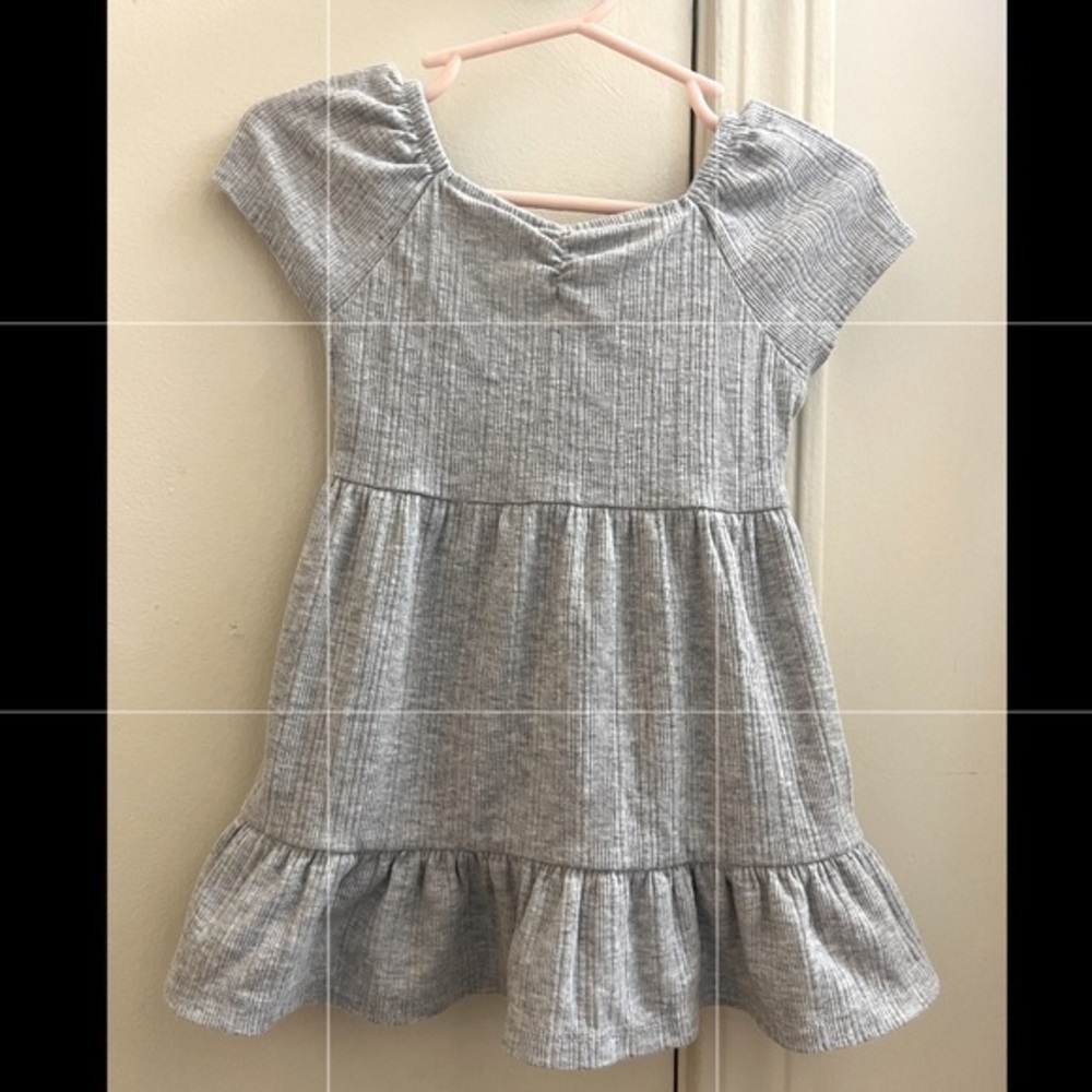 🔴6/$26🔴 Baby Girls Cat & Jack Ruffle Tiered Dress W/ Cut Out Back & Bow